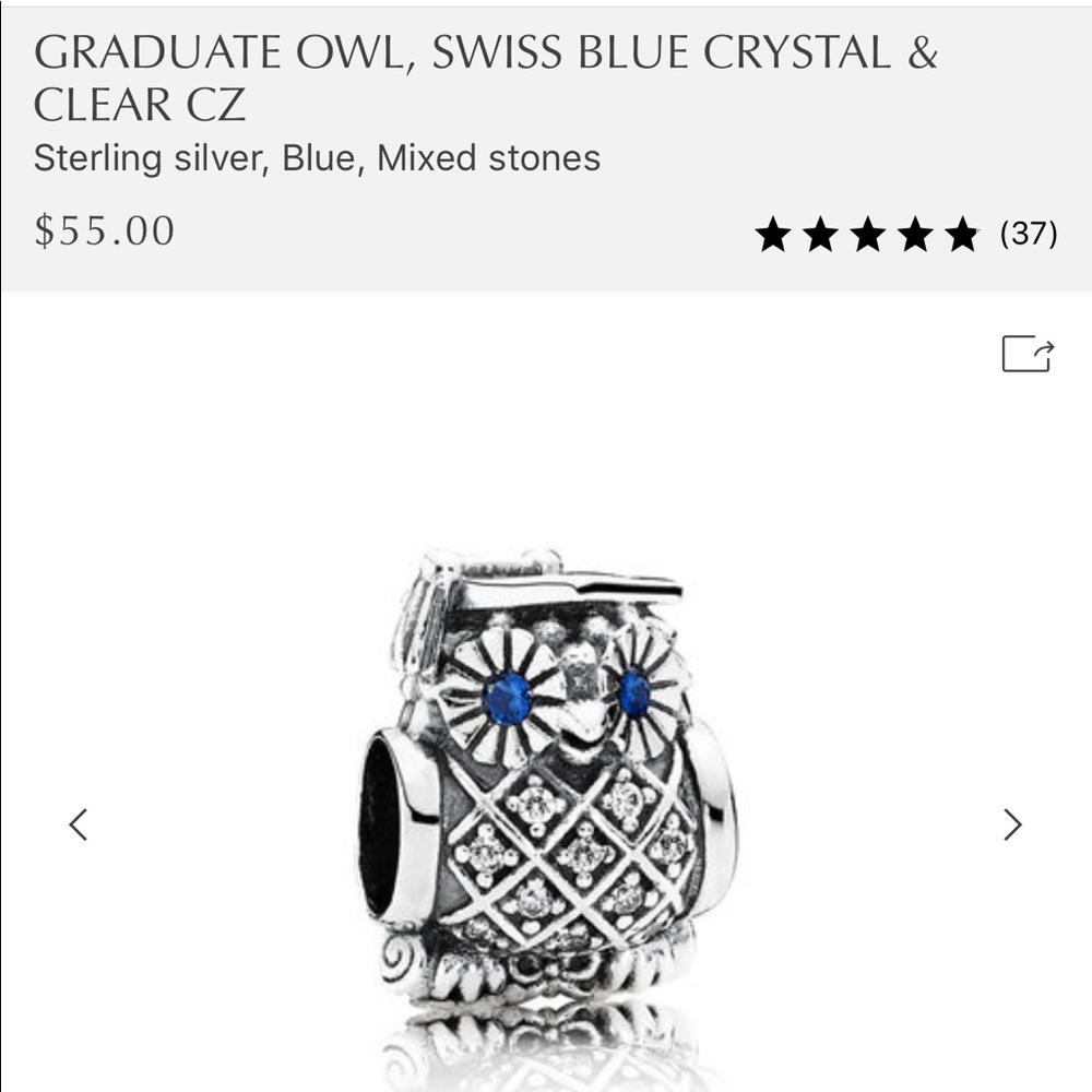 Graduate Owl charm Pandora